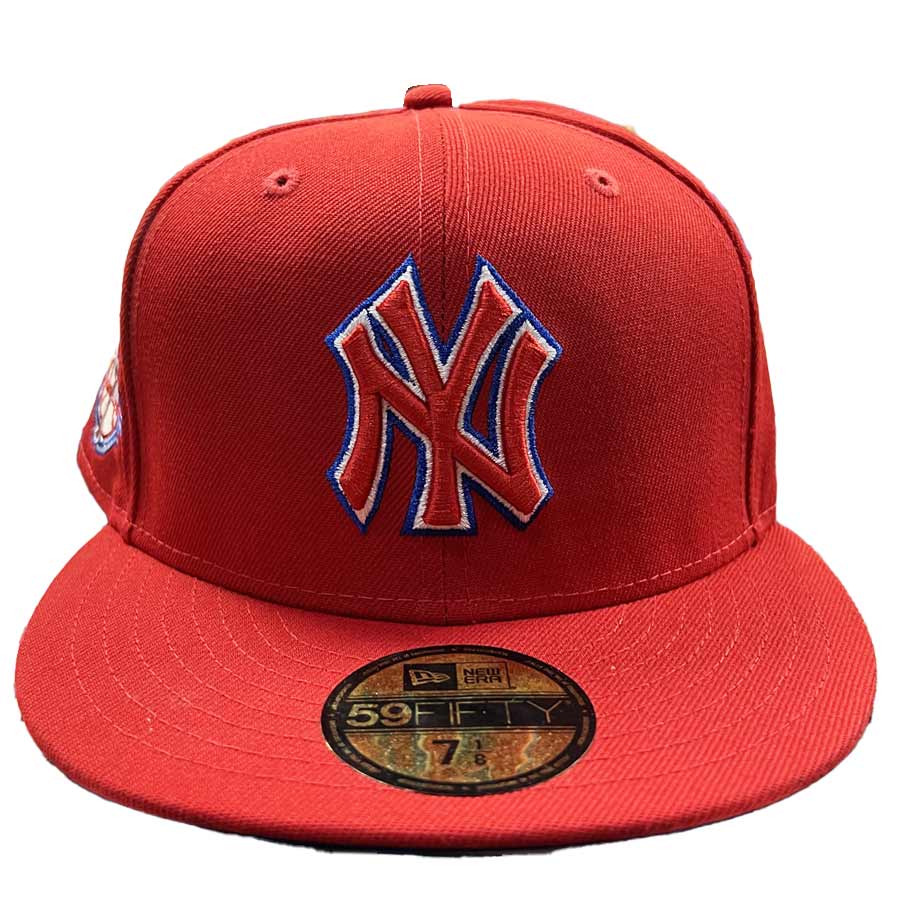 New York Yankees Red 100th Anniversary Side Patch Royal Blue UV 59FIFTY ...