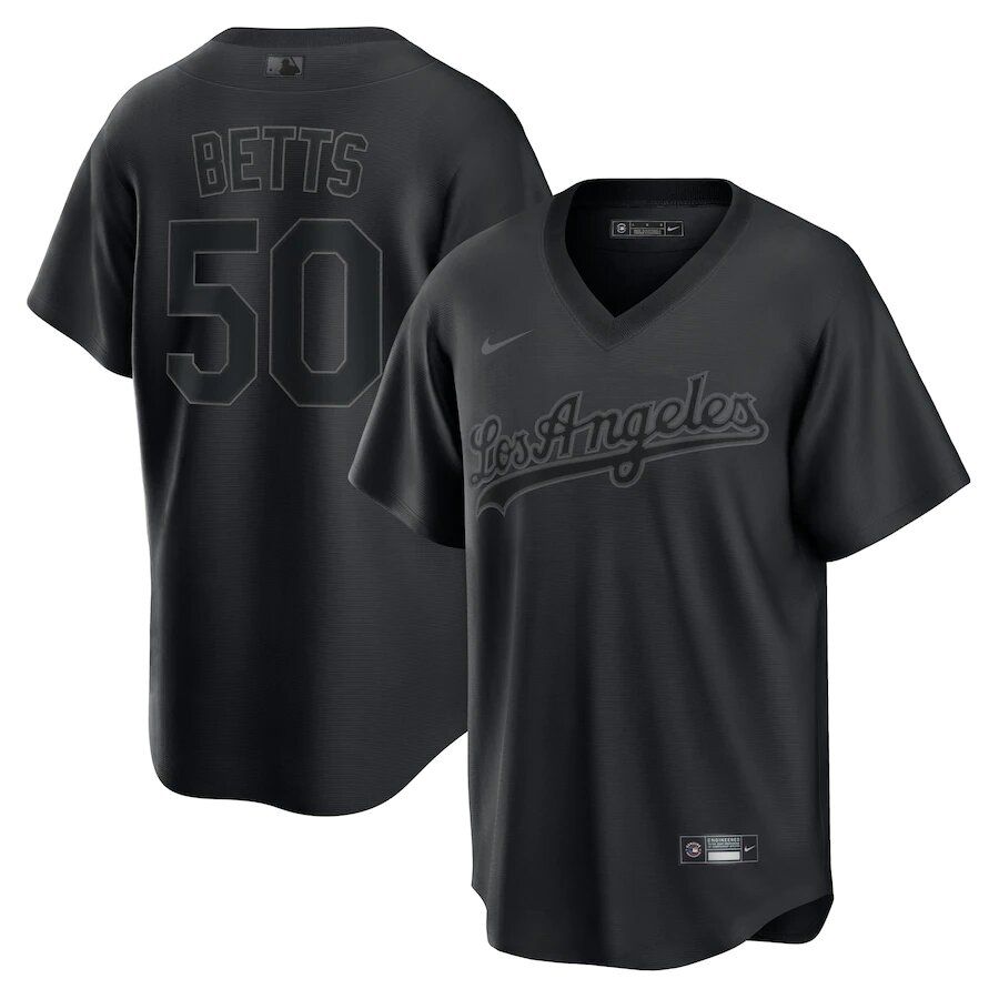 Men's Los Angeles Dodgers Mookie Betts Nike Black Pitch Black