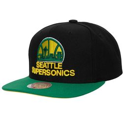 Seattle Supersonics Black-Green Two Tone NBA Core Basic Mitchell & Ness Snapback
