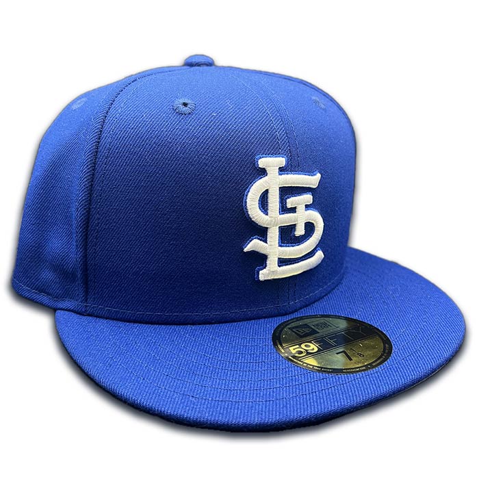 St Louis Cardinals Royal Blue STL Logo Gray UV 59FIFTY Fitted Hat