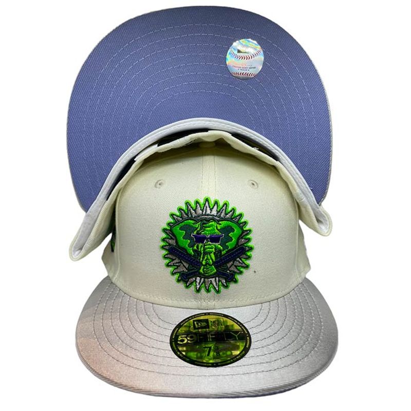 Oakland Athletics Chrome Hyphy Stomper 50th Anniversary 50th Side Patch  Lavender UV 59FIFTY Fitted Hat