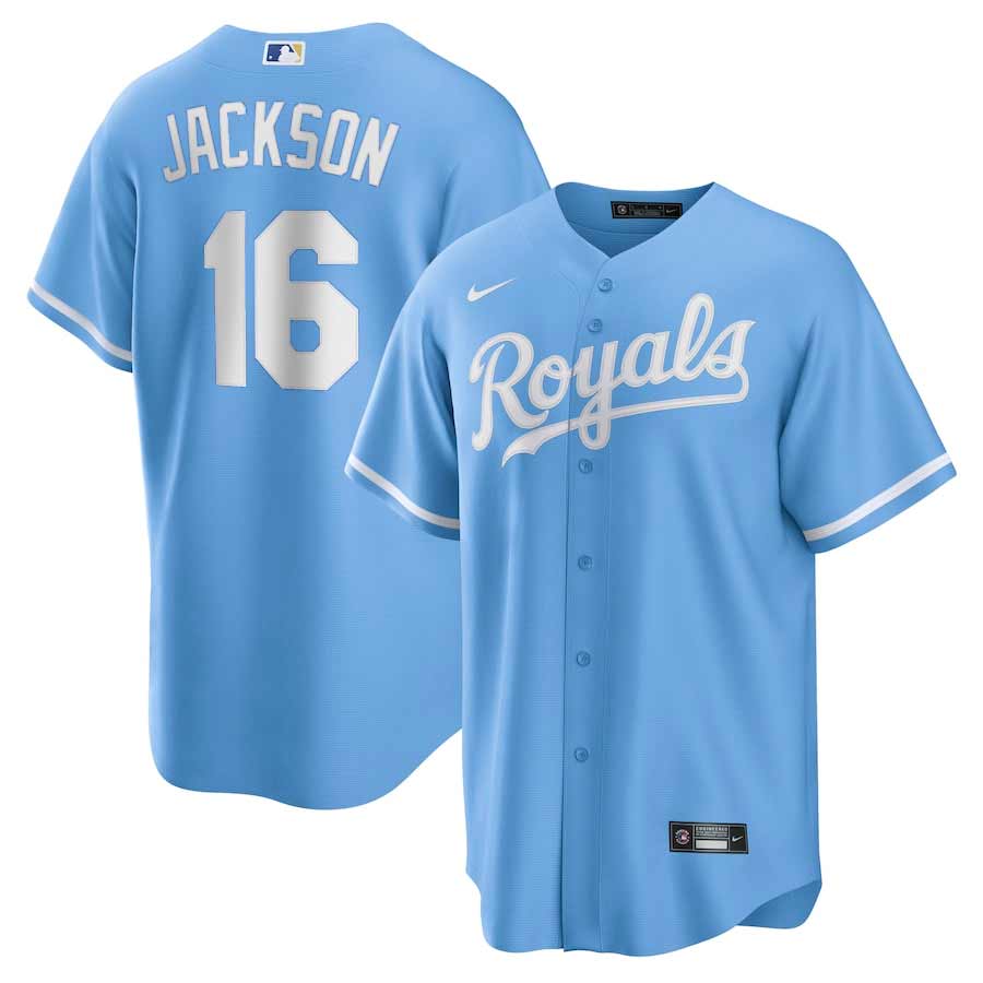 bo jackson powder blue royals jersey, Off 64%