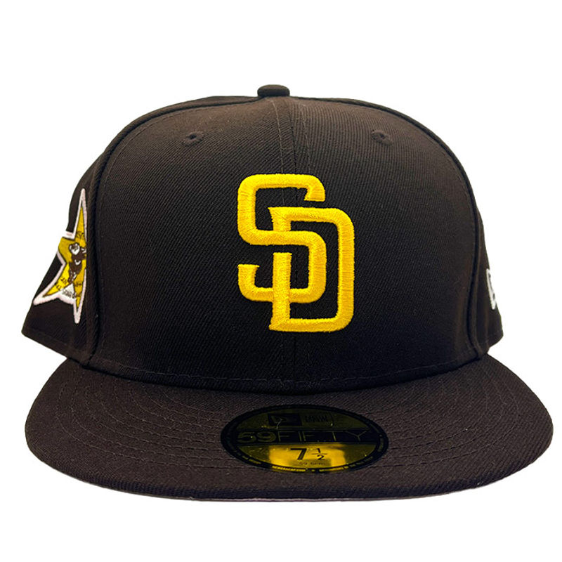 Brown San Diego Padres Yellow Bottom 1978 All Star Game Side Patch New Era 59FIFTY Fitted 71/8