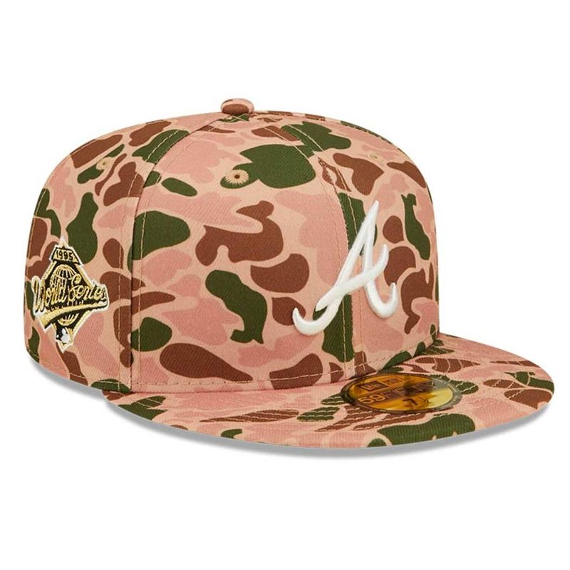  MLB Atlanta Braves camoflauge 59Fifty, Navy, 6 1/2