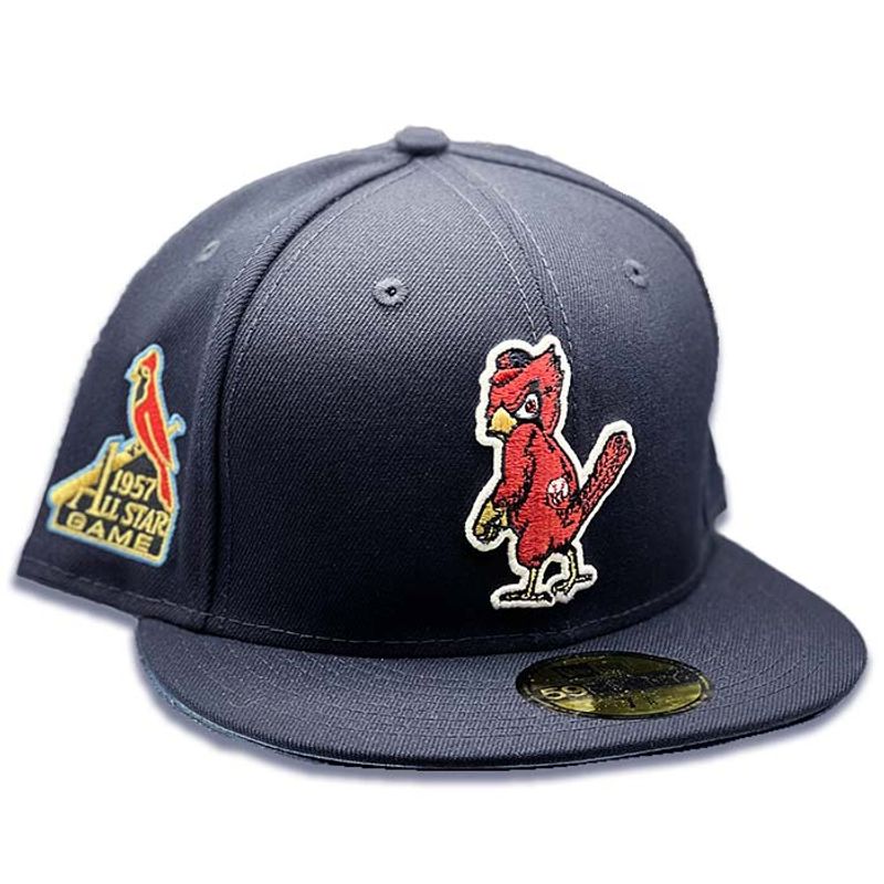 New Era 59FIFTY St Louis Cardinals 1957 All Star Game Patch Hat - Black 7 7/8