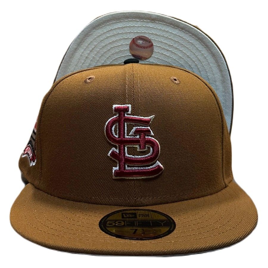 St Louis Cardinals Tan Busch Stadium Side Patch Chrome White UV 59FIFTY Fitted  Hat