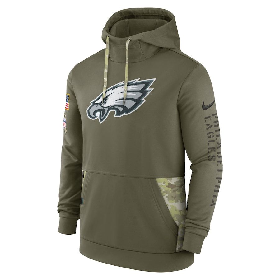 Minnesota Vikings 2022 Salute To Service Nike Olive Green Therma  Performance Pullover Hoodie