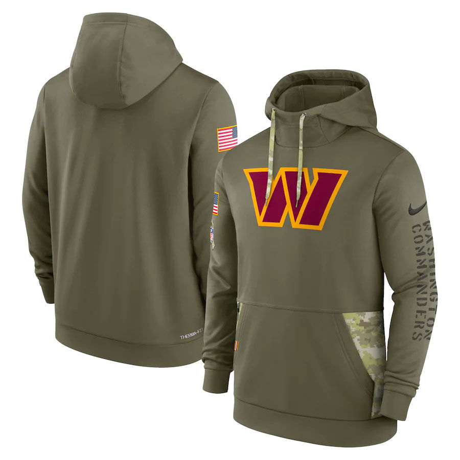 Minnesota Vikings 2022 Salute To Service Nike Olive Green Therma  Performance Pullover Hoodie