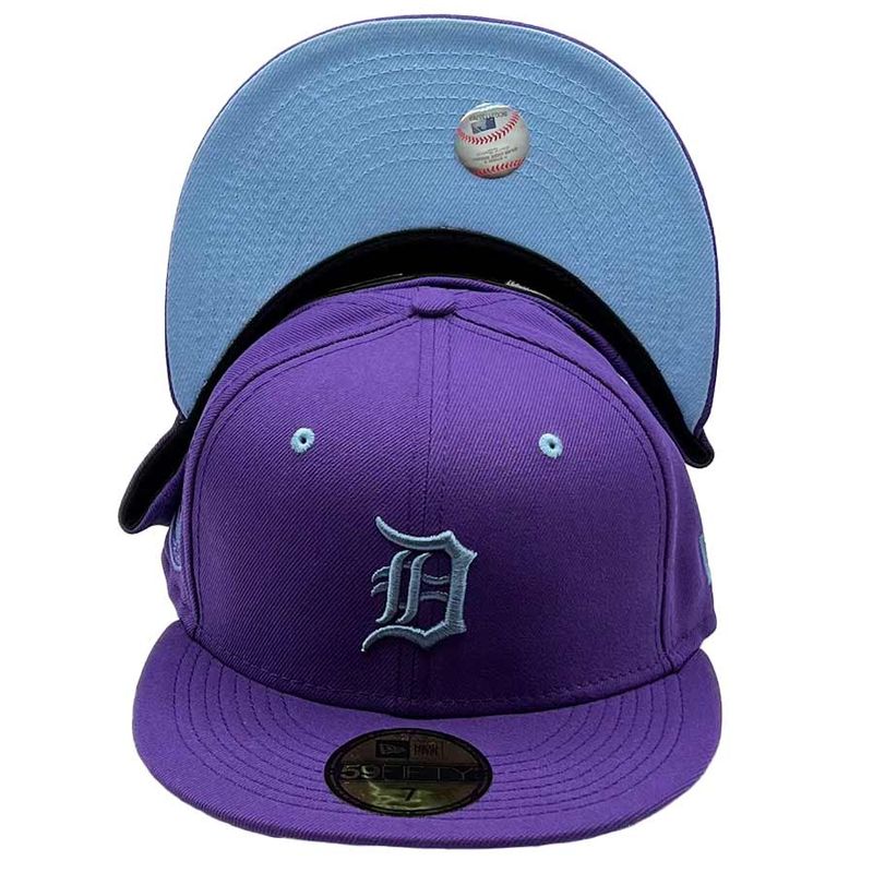 Detroit Tigers Purple ADTR 2 World Series Side Patch Light Blue UV