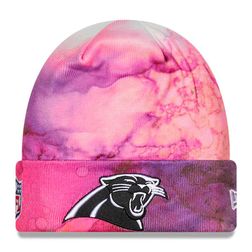 Carolina Panthers Pink Tie Dye 2022 NFL Cuffed Crucial Catch Knit Beanie Hat