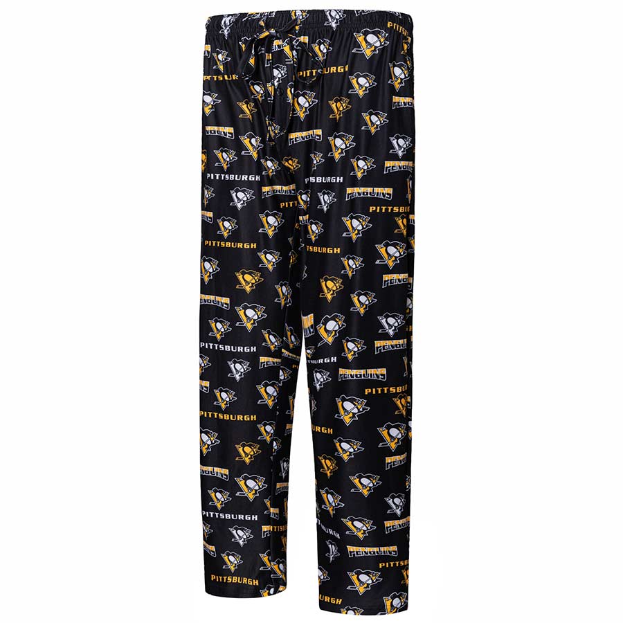 Show your team spirit in these Pittsburgh Penguins Concepts Sport Breakthrough Allover Print Knit Sleep Pants and stay warm and cozy this winter with these super soft pajama pants covered in your