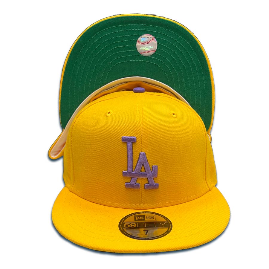 Purple and deals yellow dodgers hat