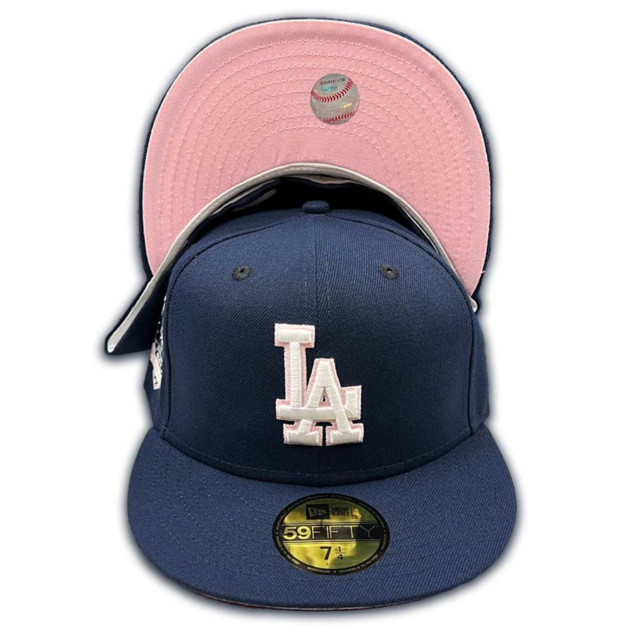 LOS ANGELES DODGERS 60TH ANNIVERSARY DARK GREEN BROWN VISOR PINK