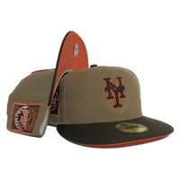 New York Mets Khaki Two Tone 25th Anniversary Patch Orange UV 59FIFTY Fitted Hat