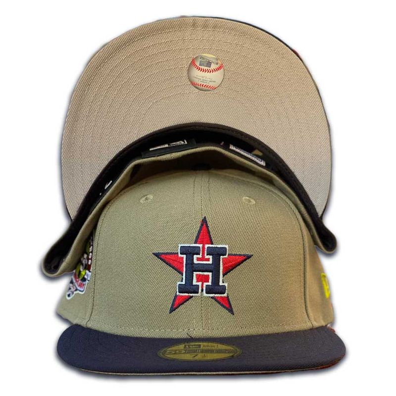 New Era Houston Astros Fitted Pink Bottom Grey Pink (45Th