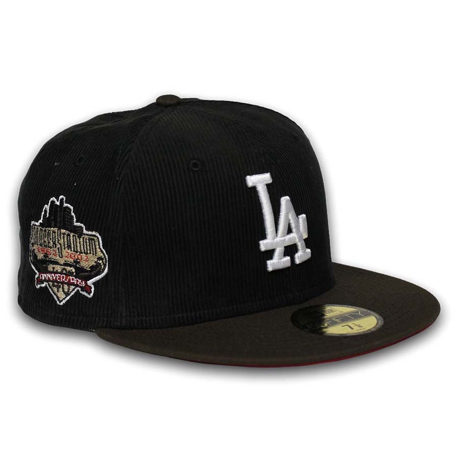 Los Angeles Dodgers Black Corduroy Walnut Brim 40th Anniversary Patch ...