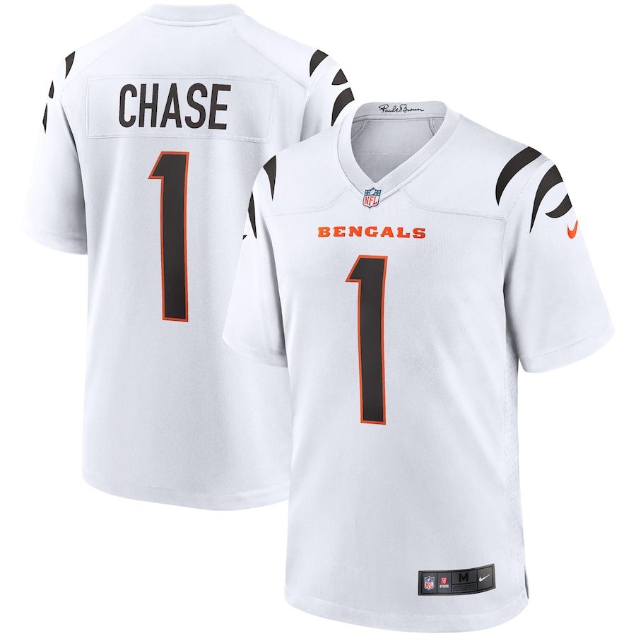 Cincinnati Bengals Ja'Marr Chase Nike White Alternate NFL Game Jersey  Size 2XL