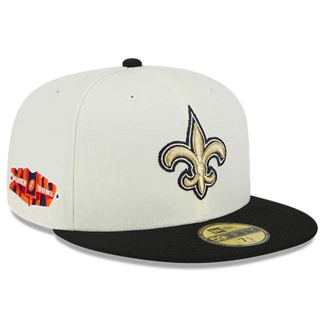 New Orleans Saints Chrome Retro MLB Throwback SB XLIV Patch Gray