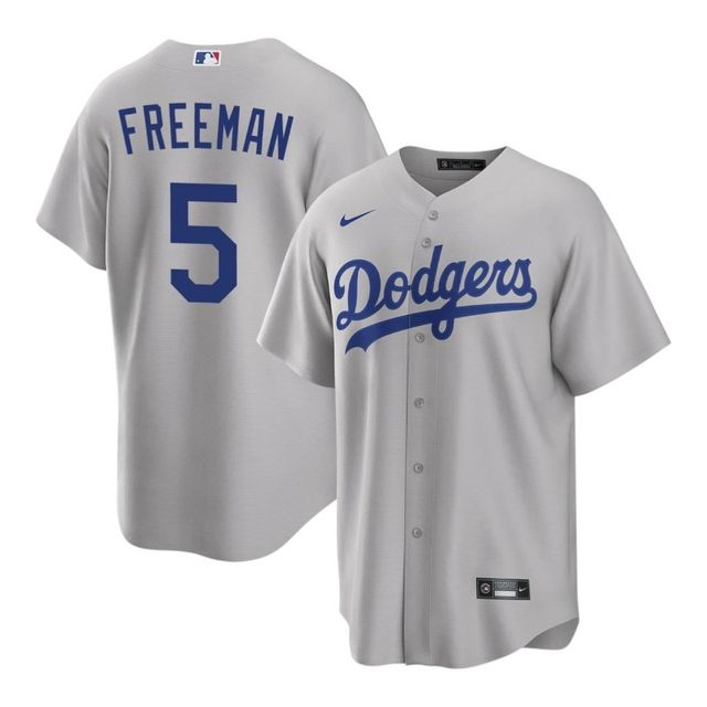 Los Angeles Dodgers Freddie Freeman Nike Gray Road Replica Jersey