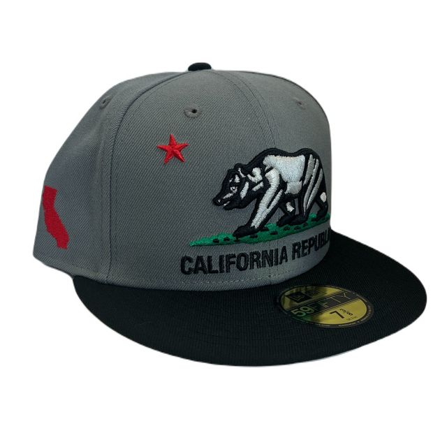 California Republic State Side Patch Gray UV 59FIFTY Fitted