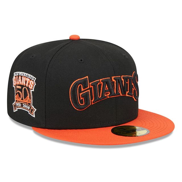 New Era 9Fifty San Francisco Giants Cartoon A-Frame Snapback Hat Black Orange | Billion Creation