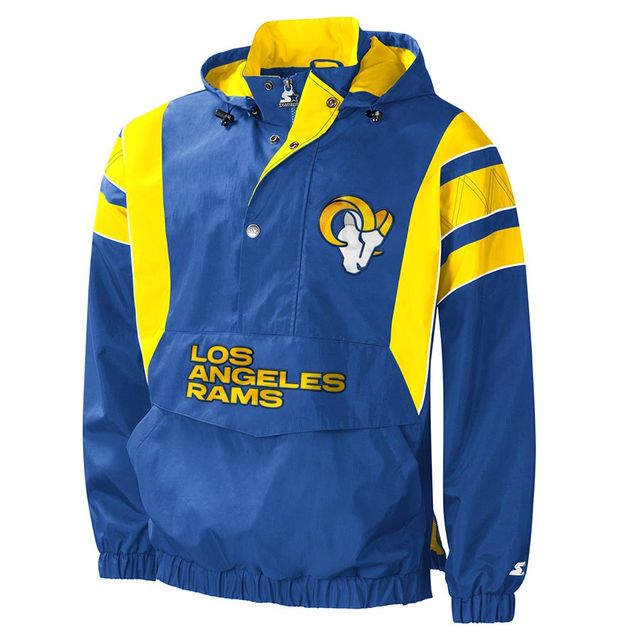 This Los Angeles Rams Royal Starter Half Zip Pullover Jacket This Los Angeles Rams Royal Starter Half Zip Pullover Jacket