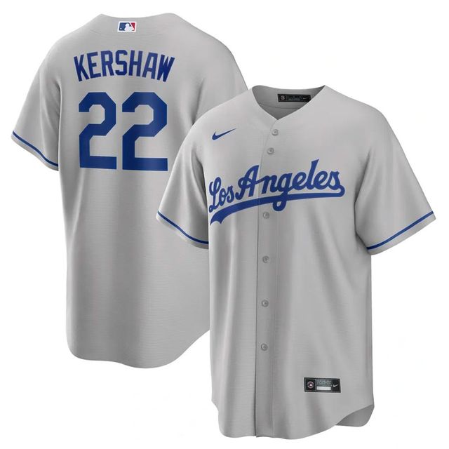 Los Angeles Dodgers Clayton Kershaw Gray Road Nike Jersey | Pro