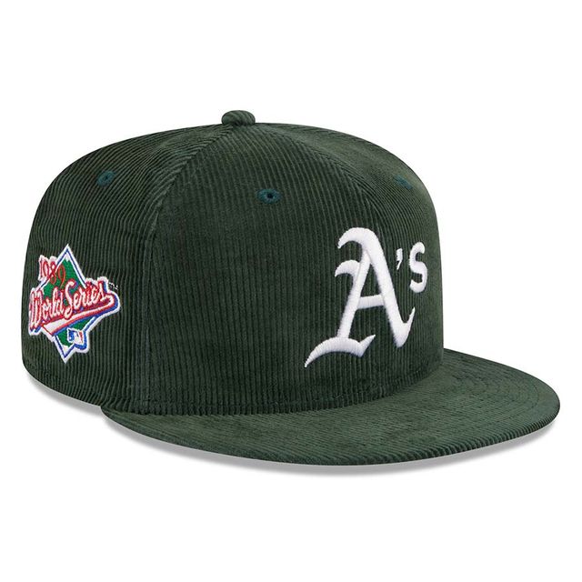 Oakland Athletics Green Throwback Corduroy 1989 WS Patch Gray UV