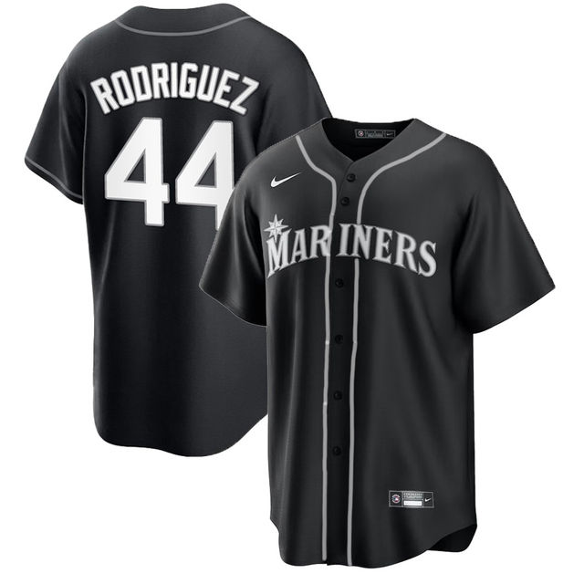 Seattle Mariners Julio Rodriguez Nike Black & White Jersey | Pro