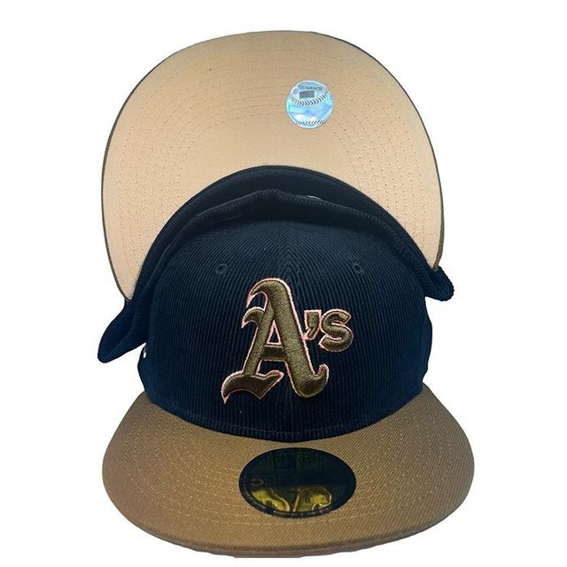 NEW ERA - 【NEW ERA】OAKLAND ATHLETICS MESH BACK Oakland Athletics Cyber Black Cord 1973 World Series Side Patch