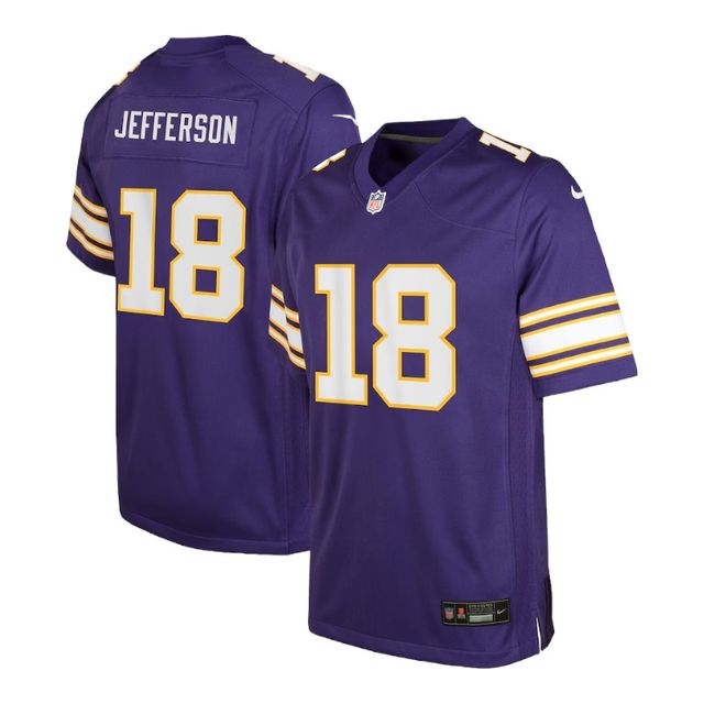 Youth Justin Jefferson Purple Alternate Throwback Nike Game Jersey