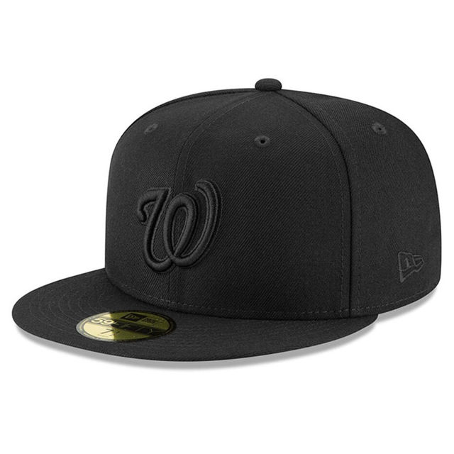 Washington Nationals Black on Black Basic New Era 59FIFTY Fitted