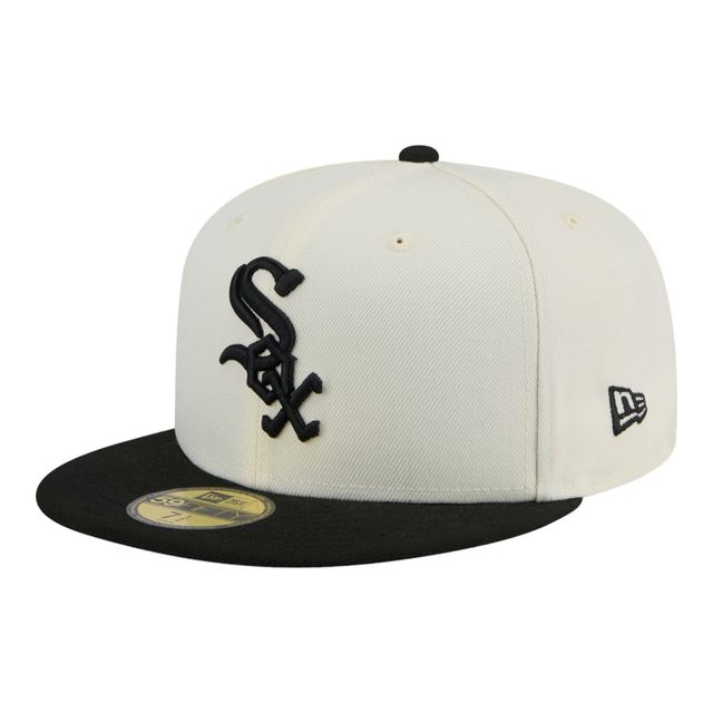 Chicago White Sox Chrome Black Two Tone New Era 59FIFTY Fitted Hat