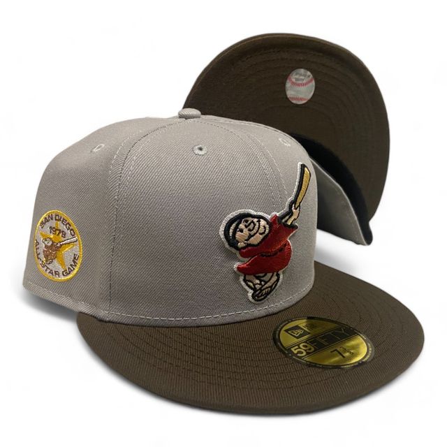 Casquette Plate Marron Ajustée 59FIFTY Authentic On Field San Diego Padres Mlb New Era