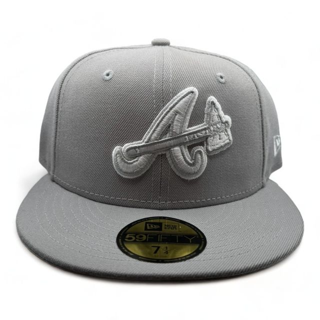 Atlanta Braves Light Gray with White Script Gray UV New Era