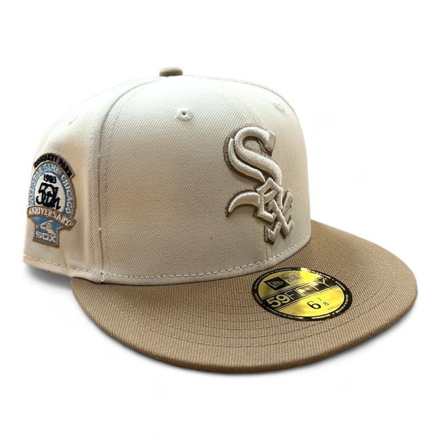 Chicago White Sox Chrome and Brown 50th Anniversary Patch Icy Blue