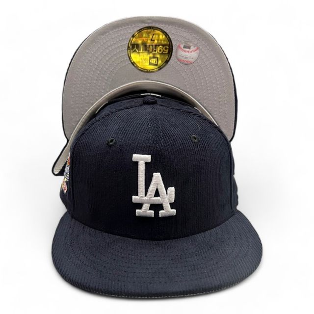 Los Angeles Dodgers Navy Cord 100th Anniversary Patch Grey UV New