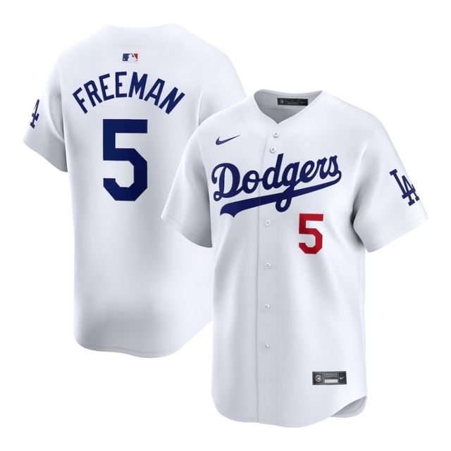 Los Angeles Dodgers Freddie Freeman White Home Nike Limited Player