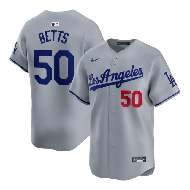 Los Angeles Dodgers Mookie Betts Gray Away Nike Limited Player