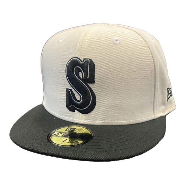 Seattle Mariners Chrome and Black Gray UV New Era 59Fifty Fitted