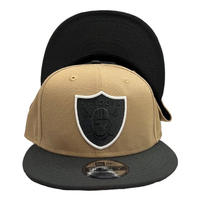 Las Vegas Raiders Tan and Black with Black UV New Era 9FIFTY