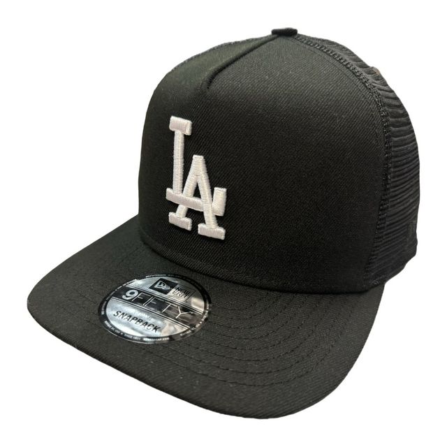 【海外限定】New Era 9FIFTY A-Frame MLB Los Angeles Dodgers Los Angeles Dodgers Black and White Logo Mesh Back Trucker