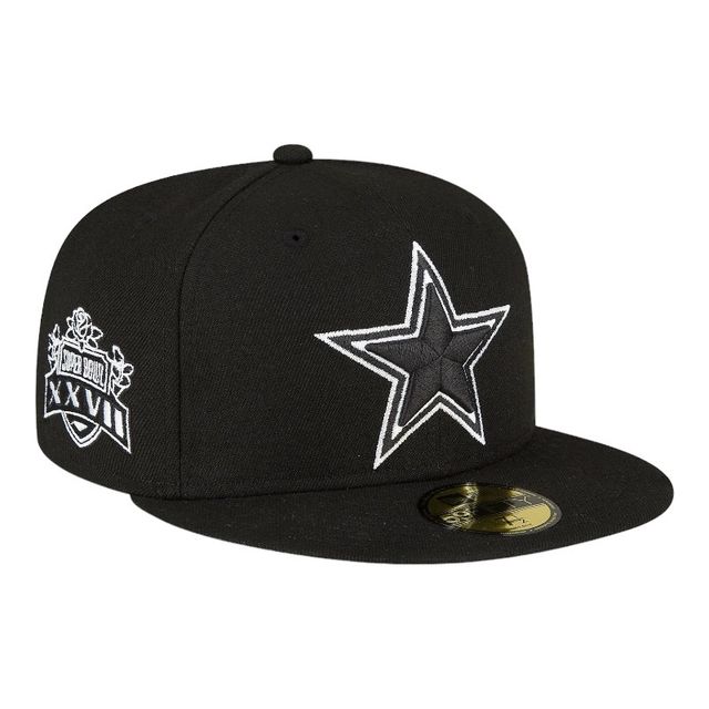 Dallas Cowboys Black and White Super Bowl XXVII NFL New Era