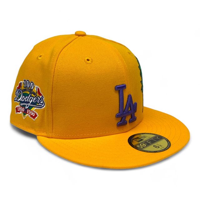 Los Angeles Dodgers LA Gold and Purple with Palm Tree 100th Anniv
