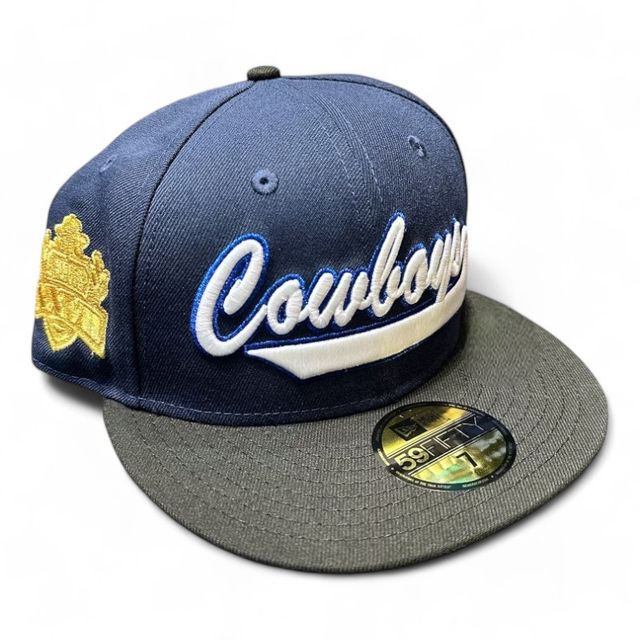 Dallas Cowboys Navy and Black Script SB XXVII Patch Gray UV New