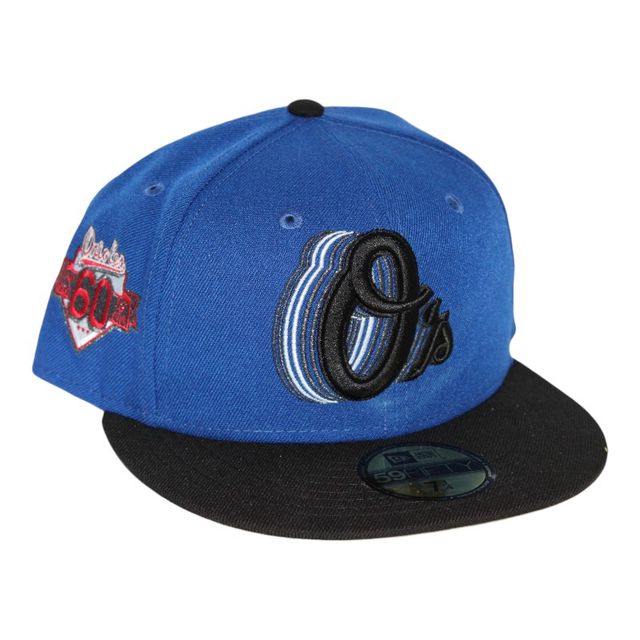 Baltimore Orioles Blue and Black 60th Anniversary Patch Gray UV