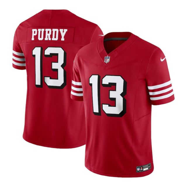 San Francisco 49ers Brock Purdy Scarlet Red Block Numbers Nike