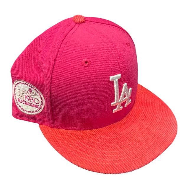 Los Angeles Dodgers Pink Corduroy Two Tone 1980 ASG Patch Pink UV