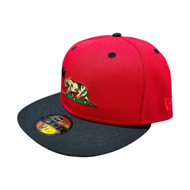 California Republic Red and Black Gray UV New Era 59FIFTY Fitted