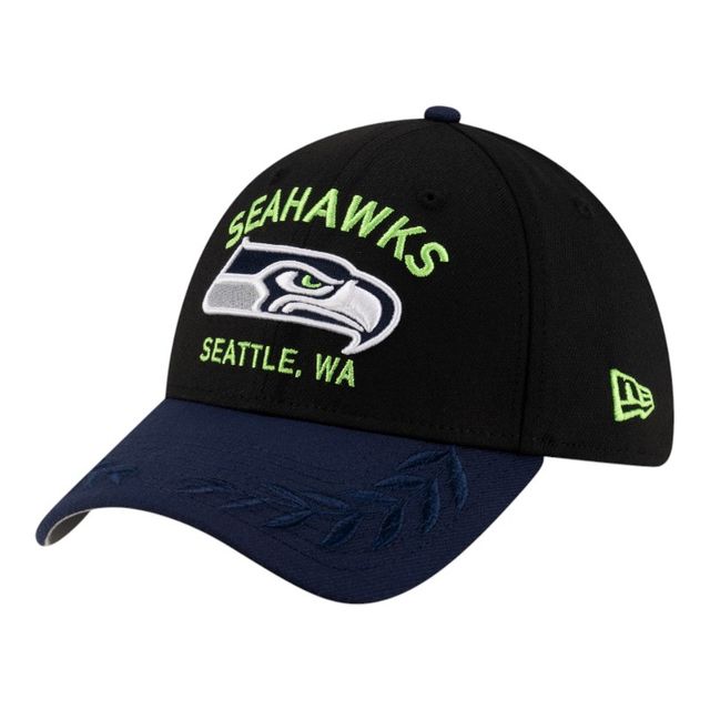 Seattle Seahawks Black and Navy 2025 NFL Draft New Era 39THIRTY